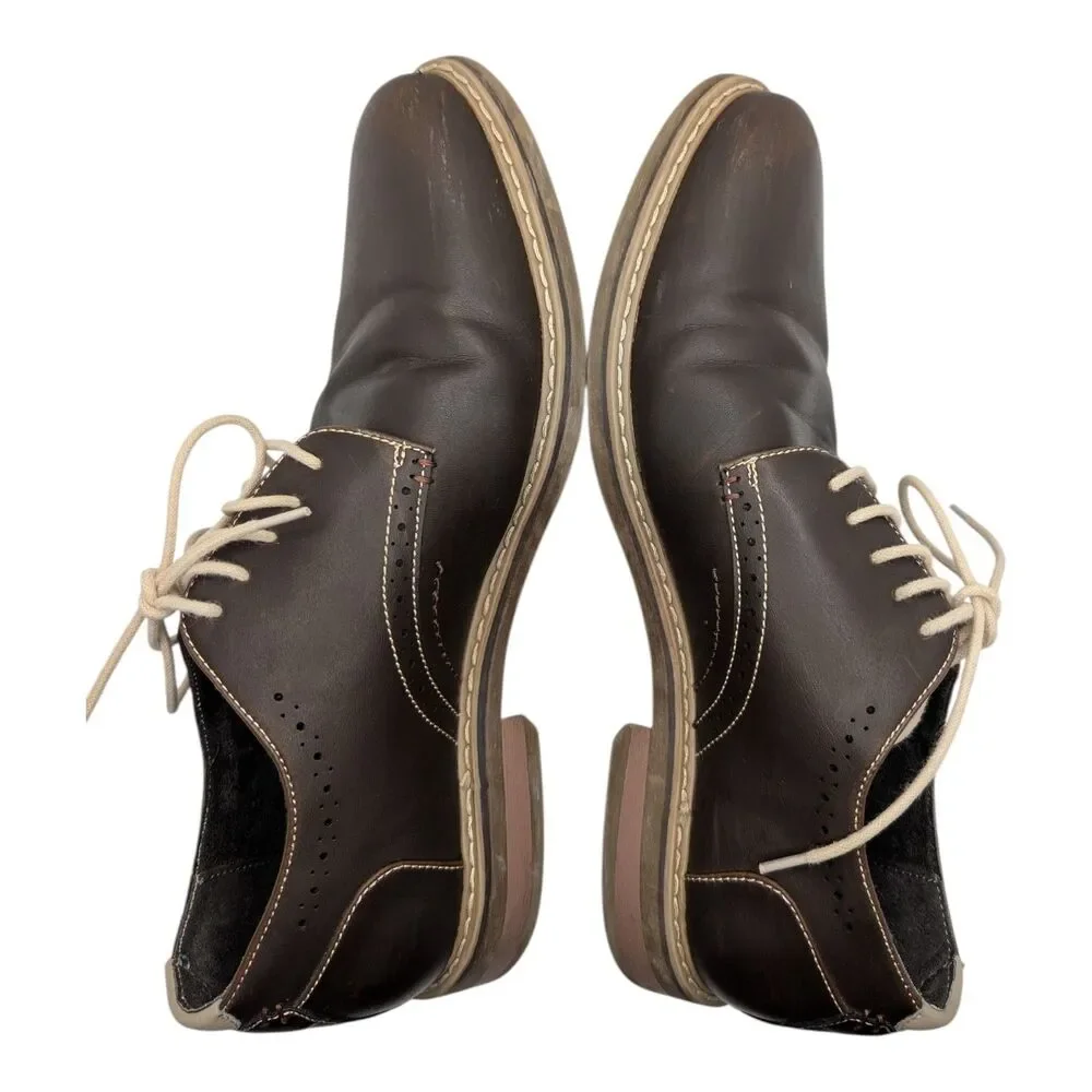 Restoration Preston Lace Up Oxford Men's Size 9M Brown Classic Dress Shoes Basic